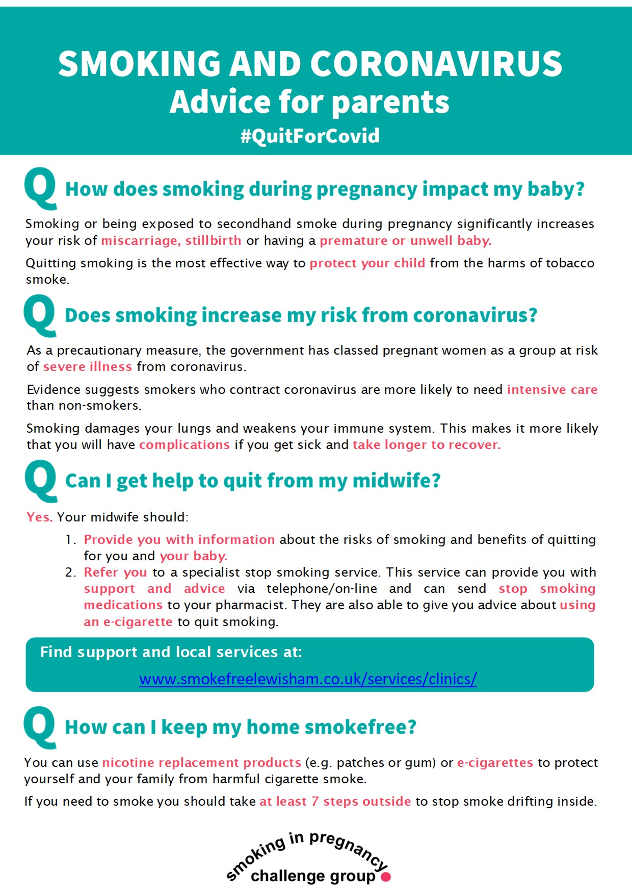 Guide for Pregnant Smokers during Coronavirus
